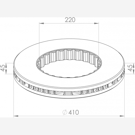 ΔΙΣΚΟΠΛΑΚΑ VOLVO - KIT[410X220X45] ΑΕΡΙΖΟΜΕΝΗ
