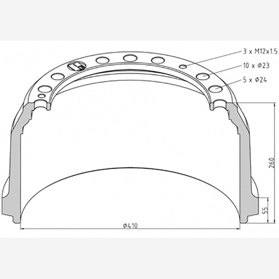 ΤΑΜΠΟΥΡΟ ΜΒ 410X180/260mm