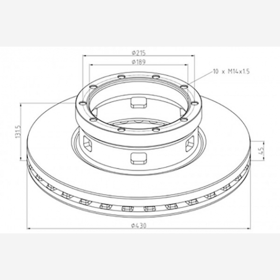 ΔΙΣΚΟΠΛΑΚΑ SAF [430X131,5X45]