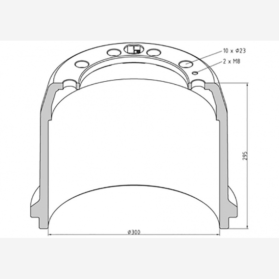 ΤΑΜΠΟΥΡΟ BPW 300x200/295mm 10Χ23